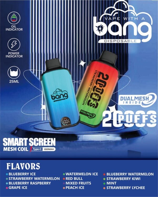 Bang 20000 Puffs Dual Mesh 雙網拋棄式電子煙