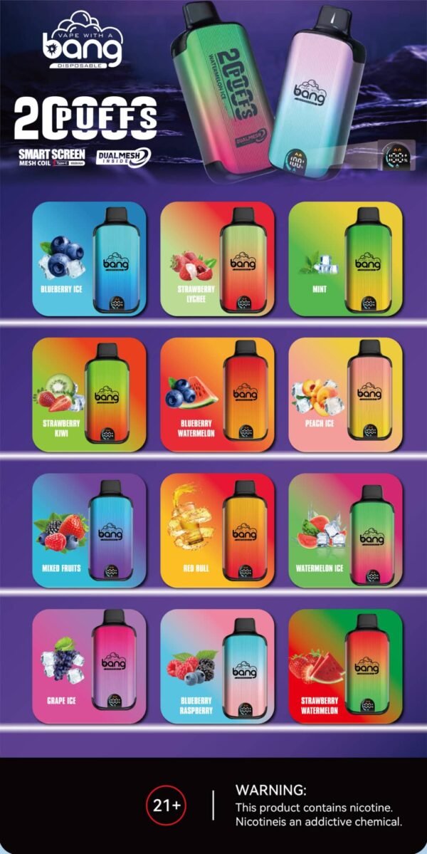 Bang 20000 Puffs Dual Mesh 雙網拋棄式電子煙