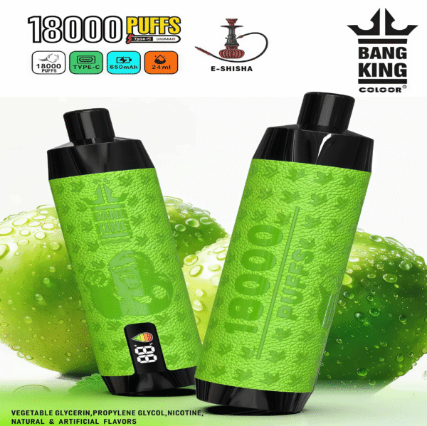 BANGKlNG 18000 皮套带屏電子煙｜18000口超長續航 水果風味爆棚 台灣現貨正品