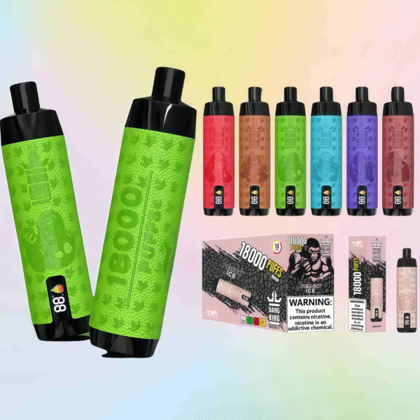 BANGKlNG 18000 皮套带屏電子煙｜18000口超長續航 水果風味爆棚 台灣現貨正品