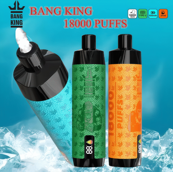 BANGKlNG 18000 皮套带屏電子煙｜18000口超長續航 水果風味爆棚 台灣現貨正品