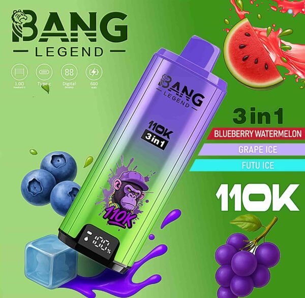 Bang Legend 110000口 110k 三种口味 三合一|一次性电子烟 |110k超大容量三合一风味