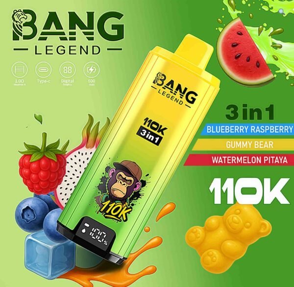 Bang Legend 110000口 110k 三种口味 三合一|一次性电子烟 |110k超大容量三合一风味