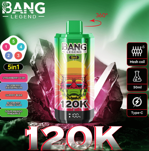 Bang Legend 120K DSK060 一次性電子煙 宣傳圖 Bang Legend 120K DSK060 一次性電子煙 台灣現貨