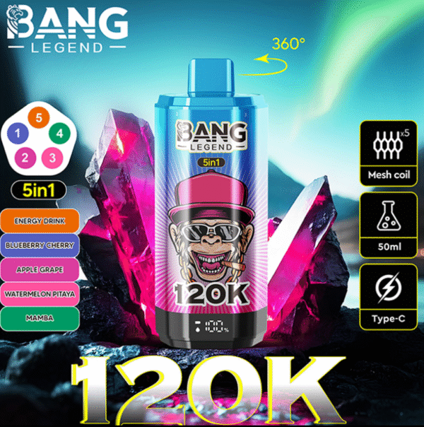 Bang Legend 120K DSK060 台灣產品圖 Bang Legend 120K DSK060 一次性電子煙 台灣現貨