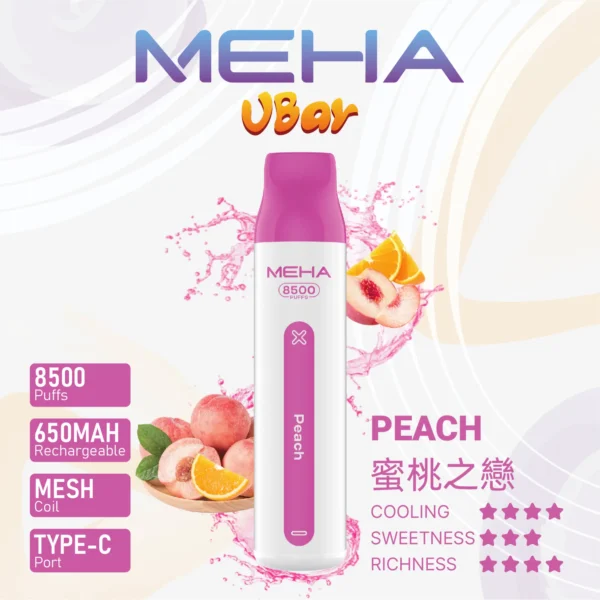 MEHA VBar小白條8500 Puffs拋棄式/一次性電子煙 魅嗨現貨