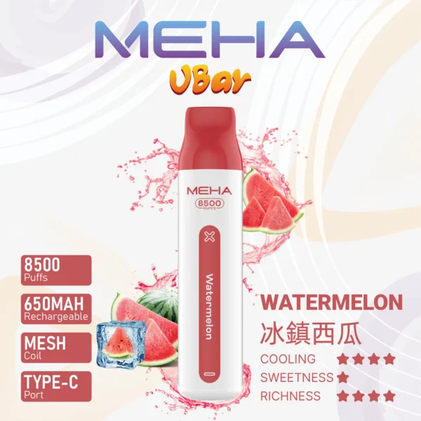 MEHA VBar小白條8500 Puffs拋棄式/一次性電子煙 魅嗨現貨