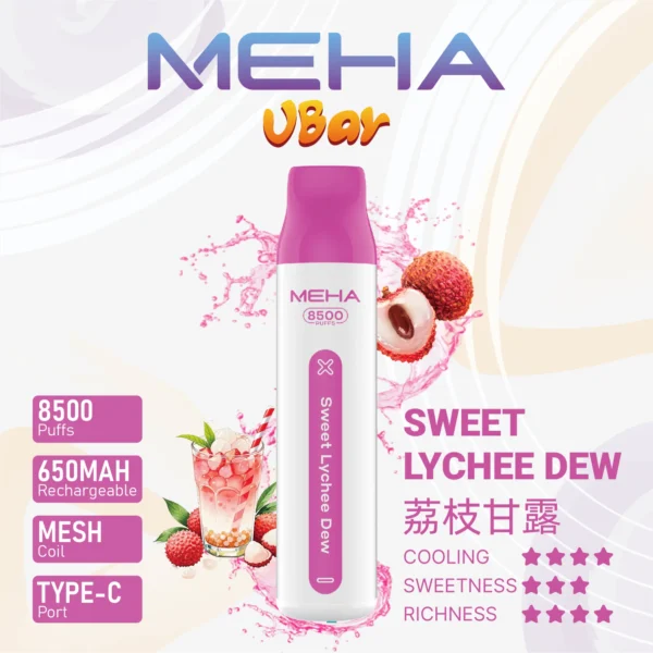 MEHA VBar小白條8500 Puffs拋棄式/一次性電子煙 魅嗨現貨