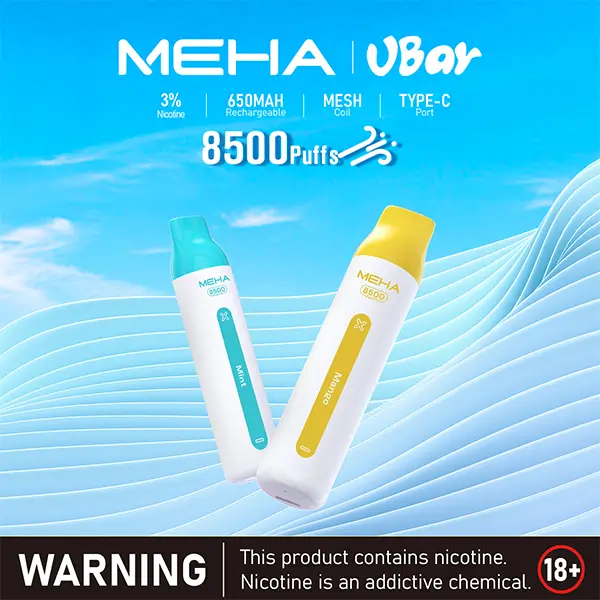 MEHA VBar小白條8500 Puffs拋棄式/一次性電子煙 魅嗨現貨