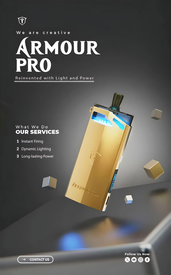 SAMURAI ARMOUR PRO 將軍鎧甲註油主機 發光小煙套裝 1500mAh