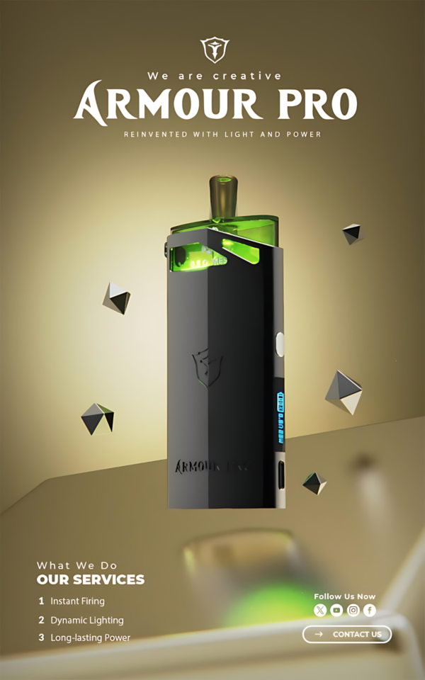 SAMURAI ARMOUR PRO 將軍鎧甲註油主機 發光小煙套裝 1500mAh