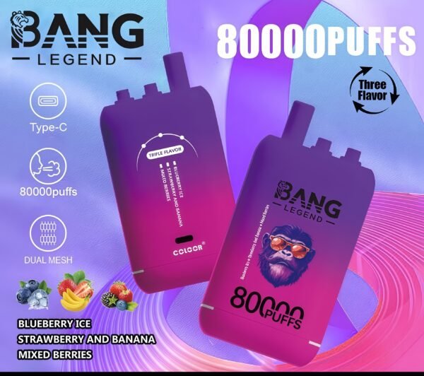 Bang Legend 80K DSK056 一次性電子煙 台灣現貨 – 80000口超大容量三合一風味可充電 Bang Legend 80K DSK056 一次性電子煙推薦 派對解癮神器