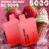 新款 BC5000-DSK062 一次性電子煙 – 5000口超大容量風味豐富可充電，Bang Blaze BC5000-DSK062 新品推薦，夏季派對解癮首選！
