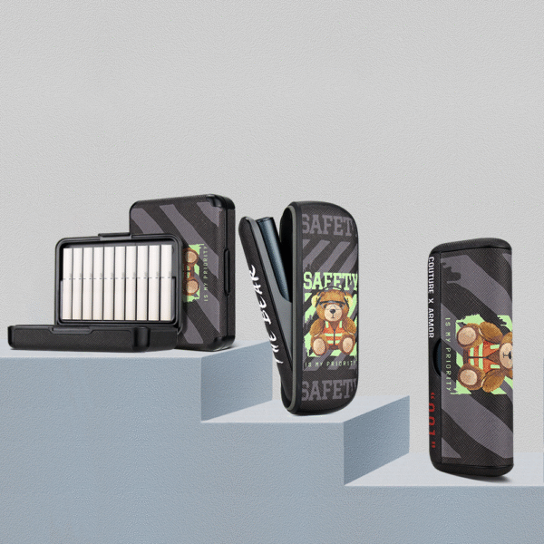 IQOS 全系列 全包皮革保護套｜熊潮流限定款｜煙彈防潮盒＋主機保護套裝