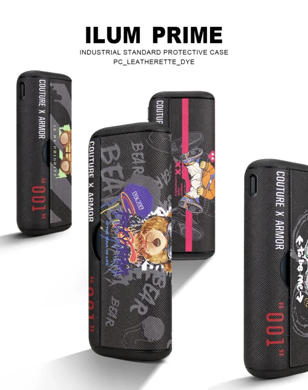 IQOS 全系列 全包皮革保護套｜熊潮流限定款｜煙彈防潮盒＋主機保護套裝